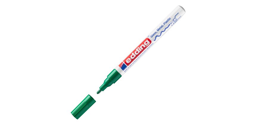 Marcatore permanente a vernice 751 - punta tonda fine - da 1 a 2 mm - verde - Edding
