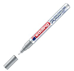 Marcatore permanente a vernice 751 - punta tonda fine - da 1 a 2 mm - argento - Edding
