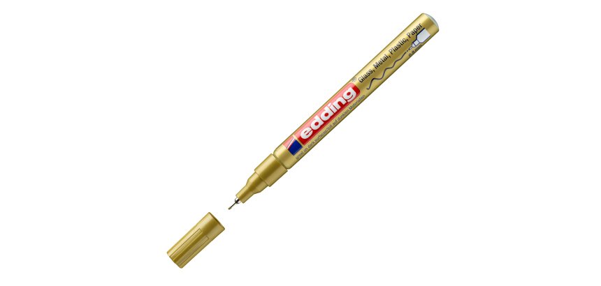 Marcatore permanente a vernice 780 - punta tonda extra fine - 0,8 mm - oro  - Edding