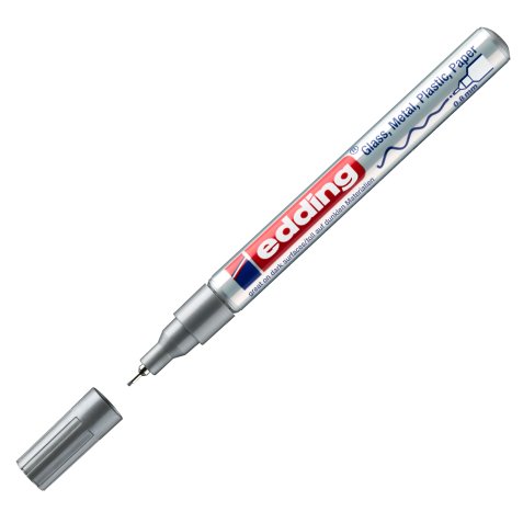 Marcatore permanente a vernice 780 - punta tonda extra fine - 0,8 mm - argento  - Edding