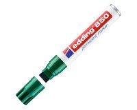 En_rotulador edding marcador permanente 850 verde punta biselada 5-15 mm recargable