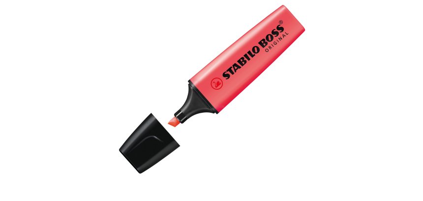 Evidenziatore Stabilo Boss Original - punta a scalpello - tratto 2 - 5 mm - rosso 40 - Stabilo