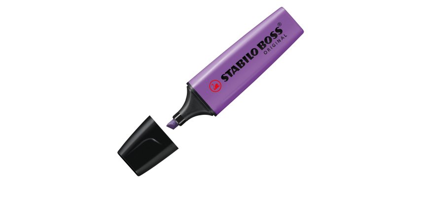 Evidenziatore Stabilo Boss Original - punta a scalpello - tratto 2 - 5 mm - lavanda 55 - Stabilo