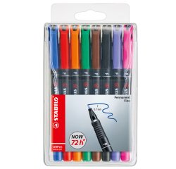 Pennarello OHPen universal permanente 842  - punta fine 0,7 mm - colori assortiti - Stabilo - conf. 8 pezzi