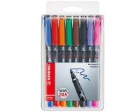 Pennarello OHPen universal permanente 843 - punta media 1 mm - colori assortiti - Stabilo - conf. 8 pezzi
