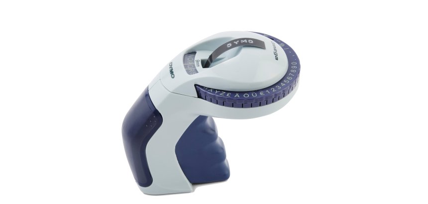 DYMO Omega Embossing Label Maker | Small Label Maker with Turn-Click Wheel and Ergonomic Design | For HomeDIY & Crafting (£/€ÄÖ & Ü)