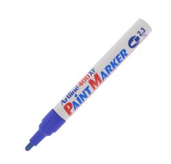 En_rotulador artline marcador permanente ek-400 xf azul -punta redonda 2.3 mm -metal caucho y plastico