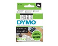 Nastro D1 standard 436130 - 6 mm x 7 mt - PL - nero/bianco - Dymo