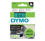 Nastro D1 standard 409190 - 9 mm x 7 mt - PL - nero/verde - Dymo