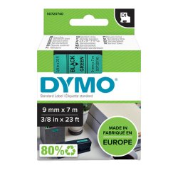 DYMO D1 Standard - Black on Green - 9mm