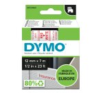 Nastro D1 standard 450150 - 12 mm x 7 mt - PL - rosso/bianco - Dymo