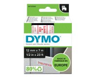 Nastro D1 standard 450150 - 12 mm x 7 mt - PL - rosso/bianco - Dymo