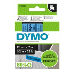 Nastro D1 standard 450160 - 12 mm x 7 mt - PL - nero/blu - Dymo