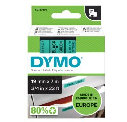 Nastro D1 standard 458090 - 19 mm x 7 mt - PL - nero/verde - Dymo