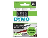 Dymo d1 standard - white on black - 19mm