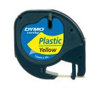 Nastro Letratag 912020 - 12 mm x 4 mt - plastica - giallo - Dymo