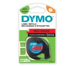 Nastro Letratag 912030 - 12 mm x 4 mt - plastica - rosso - Dymo