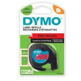 Nastro Letratag 912030 - in plastica - 12 mm x 4 mt - rosso - Dymo