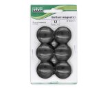 Bottoni magnetici - diametro 3 cm - nero - Lebez - conf. 12 pezzi