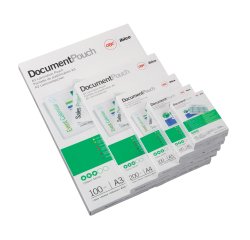Pouches - luggage card con asola sul lato corto - 64 x 108 mm - 2 x 125 micron - GBC - conf. 100 pezzi