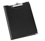 Portablocco in similpelle con tasca - nero - 24 x 31cm - Lebez