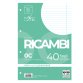 Ricambi forati Quaxima - A4 - 1 rigo con margine - 80 gr - 40 fogli - Pigna