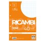 Ricambi forati Quaxima - A4 - quadretto 10 mm - 80 gr - 40 fogli - Pigna