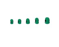 Ditali Läufer - diametro 1,9 cm - caucciù - verde - Lebez - conf. 10 pezzi