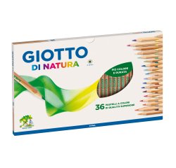 Pastelli colorati di Natura - diametro mina 3,8 mm - legno di cedro - Giotto - conf. 36 pezzi