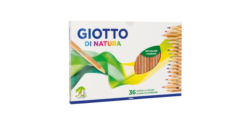 Pastelli colorati Natura - diametro mina 4 mm - legno di cedro - colori assortiti - Giotto - astuccio 36 pezzi