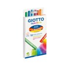 Pastelli a olio - lunghezza 70 mm - diametro11 mm - colori assortiti - Giotto - conf. 12 pezzi