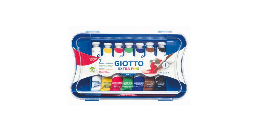 Tubi tempere - 12 ml - colori assortiti - Giotto - conf. 7 pezzi