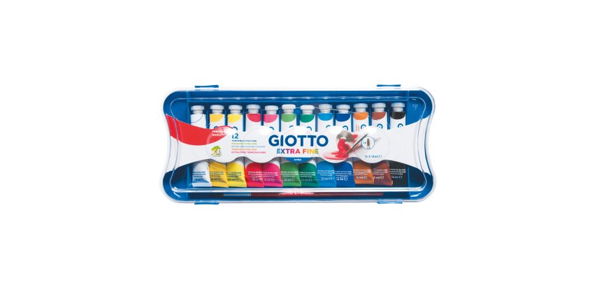 Tubi tempere - 12 ml - colori assortiti - Giotto - conf. 12 pezzi