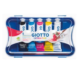 Tubi tempere - 21ml - colori assortiti - Giotto - conf. 5 pezzi