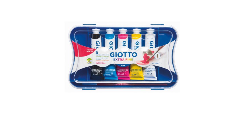 Tubi tempere - 21ml - colori assortiti - Giotto - conf. 5 pezzi