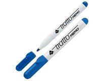 Pennarello Tratto Memo - a secco - per lavagne cancellabili - punta conica - tratto 2,5 mm - blu - Tratto