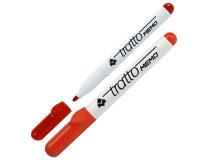 Pennarello Tratto Memo- a secco - per lavagne cancellabili - punta conica - tratto 2,5 mm - rosso - Tratto