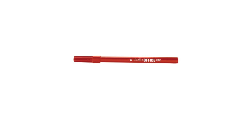 Pennarelli Office - punta feltro - punta fine - tratto 0,7 mm - rosso - Tratto - conf. 12 pezzi