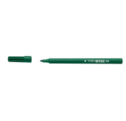 Pennarelli Office - punta feltro - punta fine -  tratto 0,7 mm - verde - Tratto - conf. 12 pezzi
