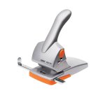 Perforatore HDC65 - max 65 fogli - 2 fori - passo 8 cm - argento/arancio - Rapid