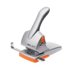 Perforatore HDC65 - max 65 fogli - 2 fori - passo 8 cm - argento/arancio - Rapid