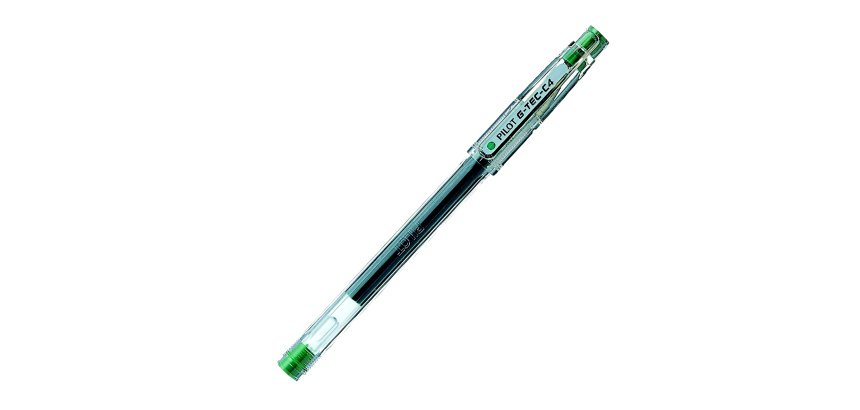 Penna a sfera Gel G Tec C4 - punta 0,4 mm - verde - Pilot