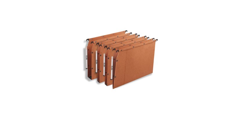 Cartella sospesa - armadio Ultimate - interasse 33 cm - fondo U 30 mm - 32,5x27,5 cm - avana - Elba