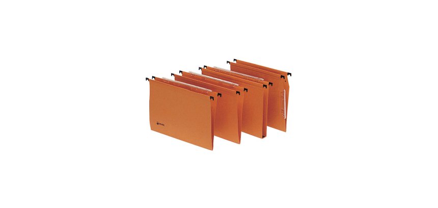 Cartella sospesa Signaletic - cassetto - interasse 33 cm - fondo V - 33x25 cm - arancio - Rexel