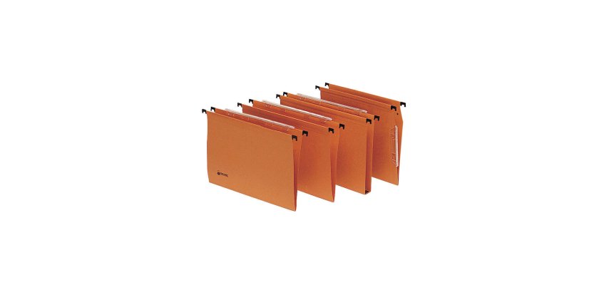 Cartella sospesa Signaletic - cassetto - interasse 39 cm - fondo V - 39x25 cm - arancione - Rexel