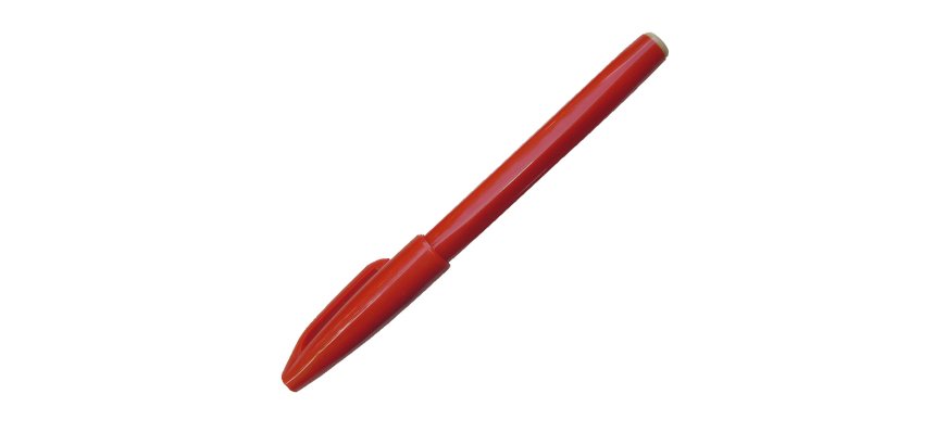 Pennarello Sign Pen S520 punta feltro - punta 2 mm - rosso - Pentel