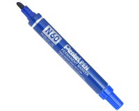 Marcatore permanente N60 - punta scalpello - blu - Pentel