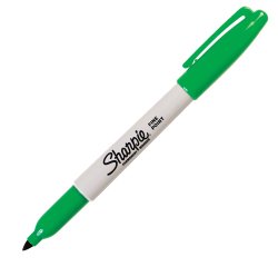 En_rotulador sharpie permanente punta fina verde