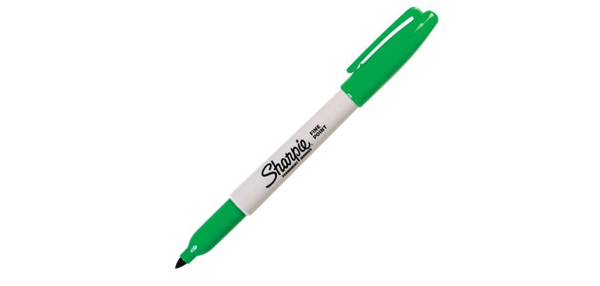 Marcatore permanente - punta fine 1 mm - verde - Sharpie