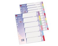 Separatore - cartoncino 225 gr - 12 tasti colorati - A4 - multicolore